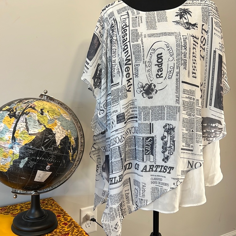 Pretty multi-layer top in black and white!